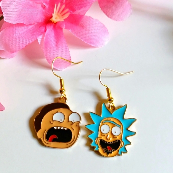 Funny Rick And Morty Handmade Earrings - Picture 2 of 4